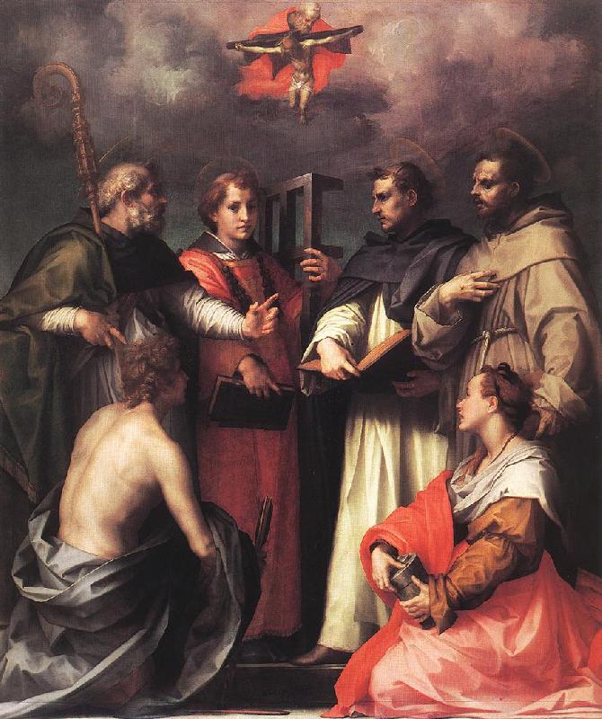 Andrea del Sarto Disputation over the Trinity Germany oil painting art